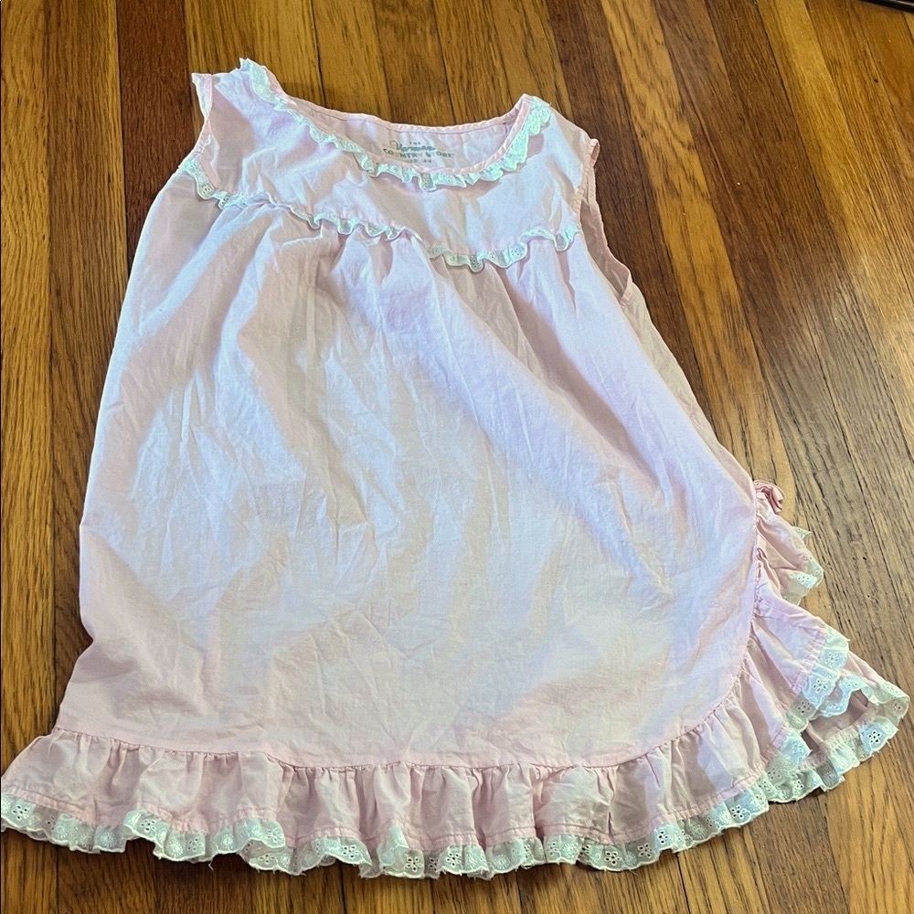 Vintage Retro 1960s Pink Ruffled Lace Cotton Bloomers Baby Doll Pajama Set - Picture 9 of 10
